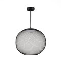Nova Luce LED Pendelleuchte Kinetic 24W warmweiss 3000K Schwarz Metall Ø50cm 9620151