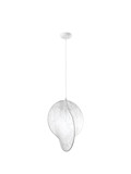 Nova Luce Pendelleuchte Esperia E27 Weiß Metall Seide Ø53cm 9620170