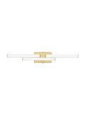 Nova Luce LED Wandleuchte Atom 14W neutralweiss 4000K IP44 Gold Aluminium 60x9cm 9695267