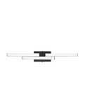 Nova Luce LED Wandleuchte Atom 14W neutralweiss 4000K IP44 Schwarz Aluminium 60x9cm 9695269