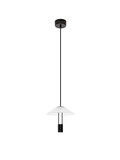 Nova Luce LED Pendelleuchte Anafi 8W warmweiss 3000K Schwarz Stahl Aluminium Ø22cm 9695275
