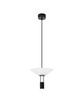 Nova Luce LED Pendelleuchte Anafi 8W warmweiss 3000K Schwarz Stahl Aluminium Ø22cm 9695276