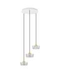 Nova Luce LED Pendelleuchte Keros 18W warmweiss 3000K Platingold Weiß Aluminium Ø50cm 9695279