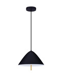 Nova Luce LED Pendelleuchte Oros 17W warmweiss 3000K Schwarz Metall Ø40cm 9695288