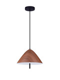 Nova Luce LED Pendelleuchte Oros 17W warmweiss 3000K Holz Metall Ø40cm 9695290
