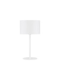 Nova Luce Tischleuchte Sibnia E27 Weiß Metall Textil Ø30cm 9695329