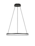 Nova Luce LED Pendelleuchte Lonela dimmbar 25W warmweiss 3000K Schwarz Aluminium Ø60cm 9695503