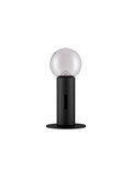 Nova Luce LED Tischleuchte Chronos dimmbar 11W warmweiss 3000K Bewegungsmelder Schwarz Stahl Aluminium Ø15cm 9870026