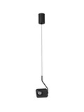 Nova Luce LED Pendelleuchte Kedros schwenkbar dimmbar 9W warmweiss 3000K Schwarz Stahl Aluminium 14x11cm 9870030