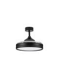 Nova Luce LED Deckenventilator Nevma 36W CCT warm-/neutral-/tageslichtweiss 3000/4000/6500K Schwarz Metall Ø107cm 9952377