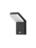 Nova Luce LED Außen-Wandleuchte Farge 12W warmweiss 3000K Bewegungsmelder IP65 salzwasserfest Schwarz Aluminium 22x16,5cm 9971476