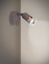 Nova Luce BASE Deckenleuchte GU10 Rostfarben 8x6,7x10,9cm dimmbar 662001