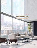 Nova Luce VEGAS LED Pendelleuchte Messing 23W Warmweiss 180x65cm 86016807