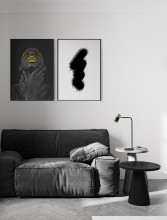 Nova Luce PONGO Tischleuchte GU10 Schwarz 55x16cm dimmbar 9010225