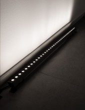 Nova Luce WALL WASHER LED Wandstrahler Nickel 15W IP67 Warmweiss 100x2,5x3,5cm 9011102