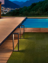 Nova Luce NED LED Wegeleuchte Grau 6W IP54 Warmweiss 15x6x50cm 9104022