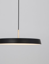 Nova Luce VETRO LED Pendelleuchte Schwarz 35W Warmweiss 120x50cm 910622