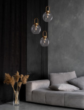 Nova Luce IRVINE Pendelleuchte E27 3-fach Gold 150x30cm dimmbar 9241190