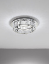 Nova Luce AURELIA LED Deckenleuchte Chrom 29W Neutralweiss 12x50cm dimmbar 9333071