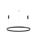 Nova Luce MOTIF LED Pendelleuchte Schwarz 80W Steuerbare Lichtfarbe 250x150cm dimmbar 9530222