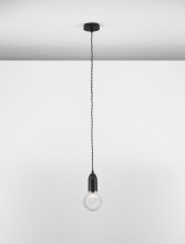 Nova Luce VEDA Pendelleuchte G9 Schwarz 120x9,5cm dimmbar 9536417