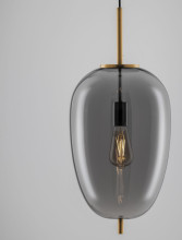 Nova Luce LATO Pendelleuchte E27 Gold-Rauchig 120x27cm dimmbar 9624081