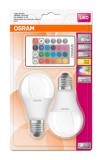 Osram 2er-Pack LED Lampe Retrofit RGBW mit Fernbedienung 9W E27 wie 60W