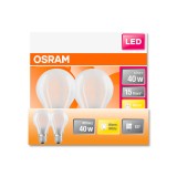2er Pack Osram LED Lampe Retrofit Classic A FR 4W warmweiss E27 4058075132856 wie 40W