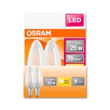 2er Pack Osram LED Kerze Retrofit Classic B FR 2.5W warmweiss E14 4058075143494 wie 25W