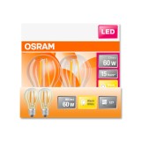 2er Pack Osram LED Filament Lampe Retrofit Classic 7W warmweiss E27 wie 60W Glühbirne