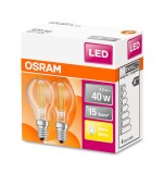 2er Pack Osram LED Lampe Retrofit Classic P CL 4W warmweiss E14 4058075330535 wie 40W