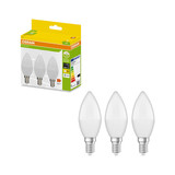 3er-Pack OSRAM LED Kerze E14 Classic matt B60 7.5W 806lm Warmweiss 2700K wie 60W 4099854534287