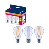 3er-Pack OSRAM LED Lampe E27 Classic Filament A60 7W 806lm Warmweiss 2700K wie 60W 4099854555497