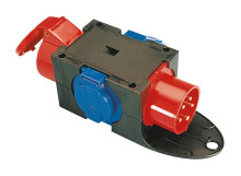 3-fach Steckdose 1-fach CEE-Phasenwendergerätestecker Vollgummi IP54 250V 16A PCE 9430452