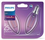 2er-Set Philips LED Kerze Classic 2W warmweiss E14 wie 25W Glühlampen