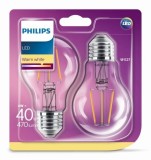 2er-Set Philips LED Birne Classic 4.3W warmweiss E27 8718696808597