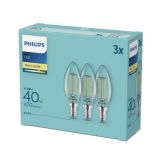 3er-Set Philips LED Kerze Classic 4.3W warmweiss E14 8718699612337
