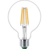 Philips Globe Lampe LED G95 E27 2700K klar Ultra Effizient 4W 840lm warmweiss 2700K wie 60W