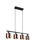 Reality R36304064 Jason E14 Pendelleuchte 4-fach ⌀12cm Bronzefarbig