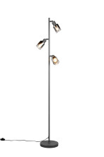 Reality R41783042 Cadiz E14 Stehleuchte 3-fach ⌀23cm Schwarz Matt