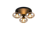 Reality R66643013 Divina E14 Deckenleuchte 3-fach ⌀39cm Amberfarbig