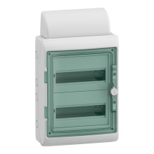 Schneider Electric 13433DE Verteiler für Reiheneinbaugeräte, Mureva Feuchtraumverteilertechnik, 2x12 reihen, Steckklemmen