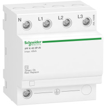 Schneider Electric A9L15688 Überspannungsableiter iPF K 40, Typ 2, 3P+N, Imax 40kA, In 15kA, TT + TN-S