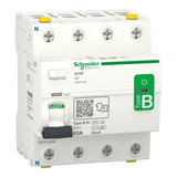 Schneider Electric A9Z61463 Fehlerstrom-Schutzschalter Allstromsensitiv iID, 4P, 63A, Typ B-SI, 30mA