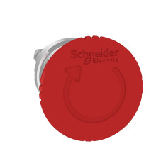 Schneider Electric ZB4BS844 Not-Aus/Not-Halt-Schalter, Frontelement, Harmony XB4, Metall, 22mm, rot, Pilz 40mm, Drehentriegelung