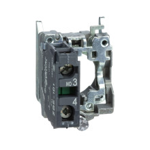 Schneider Electric ZB4BZ101 Hilfsschalterblock mit Befestigungsflansch, Harmony XB4, Metall, 22mm, 30mm, 1S, Schraubklemme