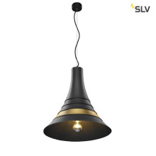SLV 1001265 BATO 45 PD Indoor Pendelleuchte schwarz messing E27 max. 60W