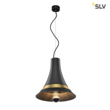 SLV 1001266 BATO 35 PD Indoor Pendelleuchte schwarz messing E27 max. 60W