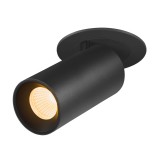 SLV 1006939 NUMINOS PROJECTOR S, Deckeneinbauleuchte, 3000 K, 20°, zylindrisch, schwarz, schwarz