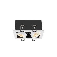 SLV 1007560 KADUX, LED Deckeneinbauleuchte, double, 3000K, 38°, quadratisch, weiß